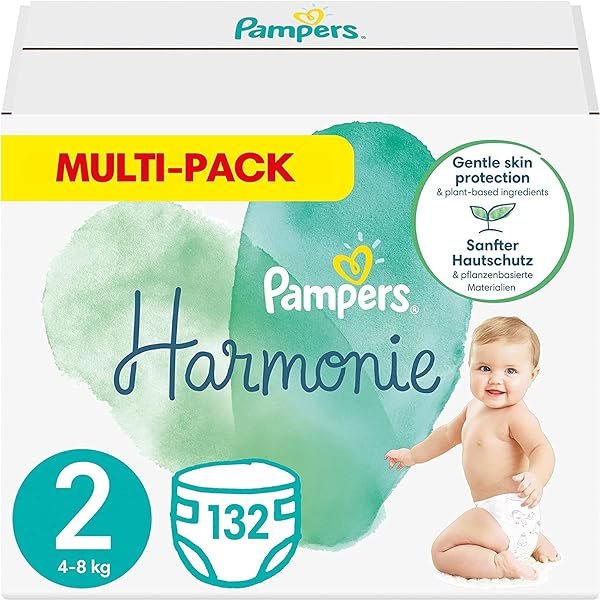 Pampers Baby Windeln Größe 2 (4-8 kg) Harmonie, 132 Stück, Alte Version