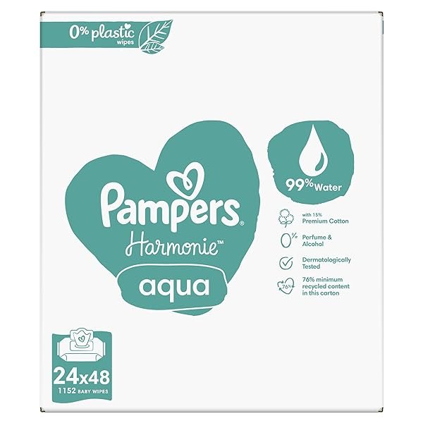Pampers-Harmonie-Aqua-Baby-Feuchttucher-24-x-48-stuck-sanfter-Hautschutz-fur-zarte-Haut-mit-99-Wasser-1152-Tuc-B0BLW493ZC-4