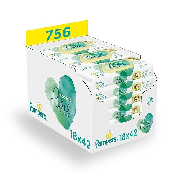 Pampers Harmonie Coco Baby Feuchttücher Box, 756 Tücher (18 x 42), Alte Version