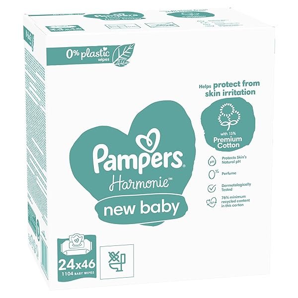 Pampers-Harmonie-New-Baby-Feuchttucher-24-x-46-stuck-ohne-Duft-schutzt-vor-Hautreizungen-1104-Tucher-B0BLW612ML-6
