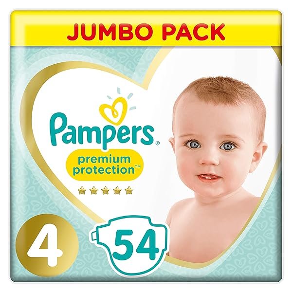 Pampers Premium Protection Windeln Größe 4, 54 Windeln, 9-14kg